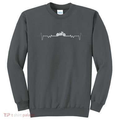 Motorcycle Heartbeat Pulse Biker Sweatshirt
