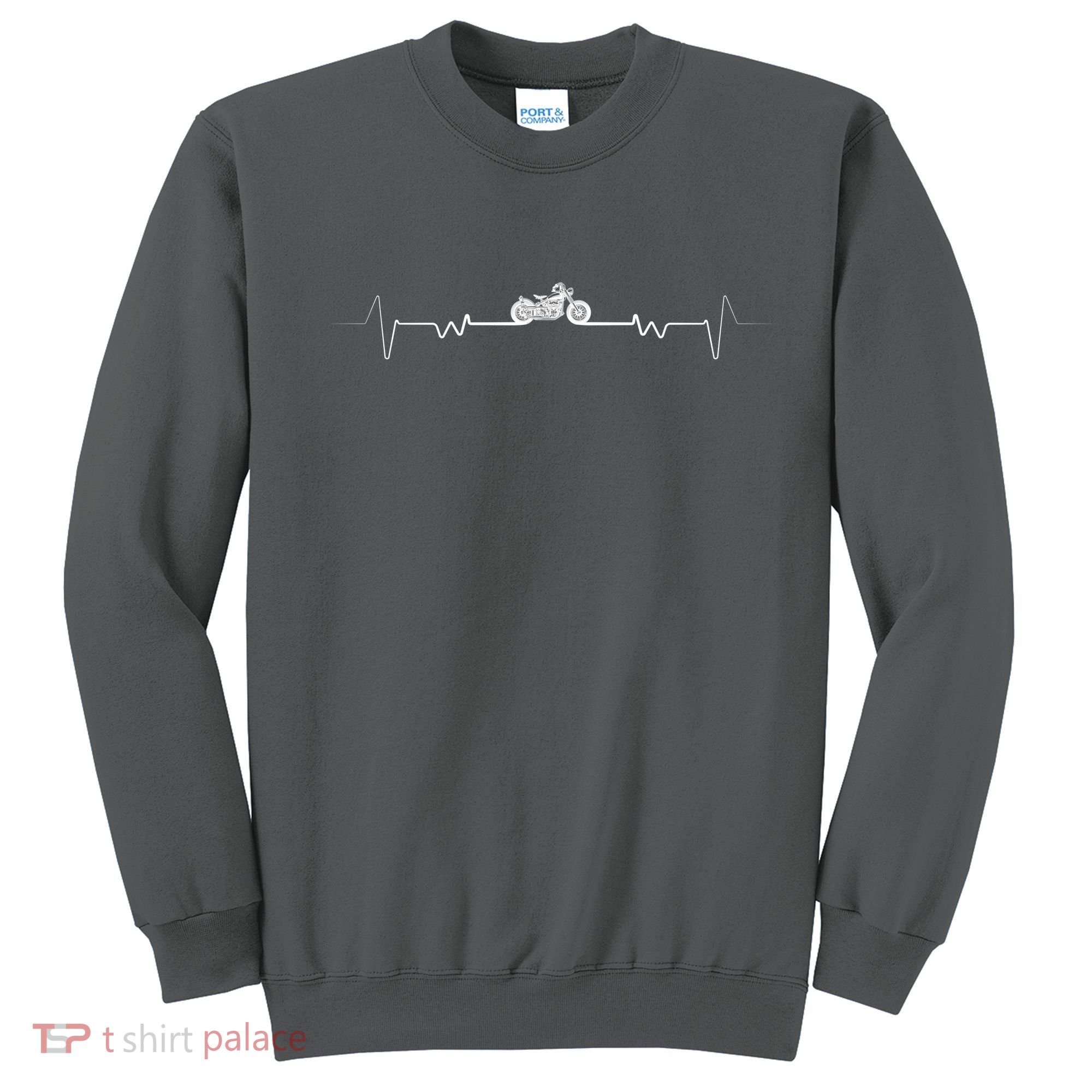 Motorcycle Heartbeat Pulse Biker Sweatshirt