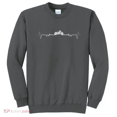 Motorcycle Heartbeat Pulse Biker Sweatshirt