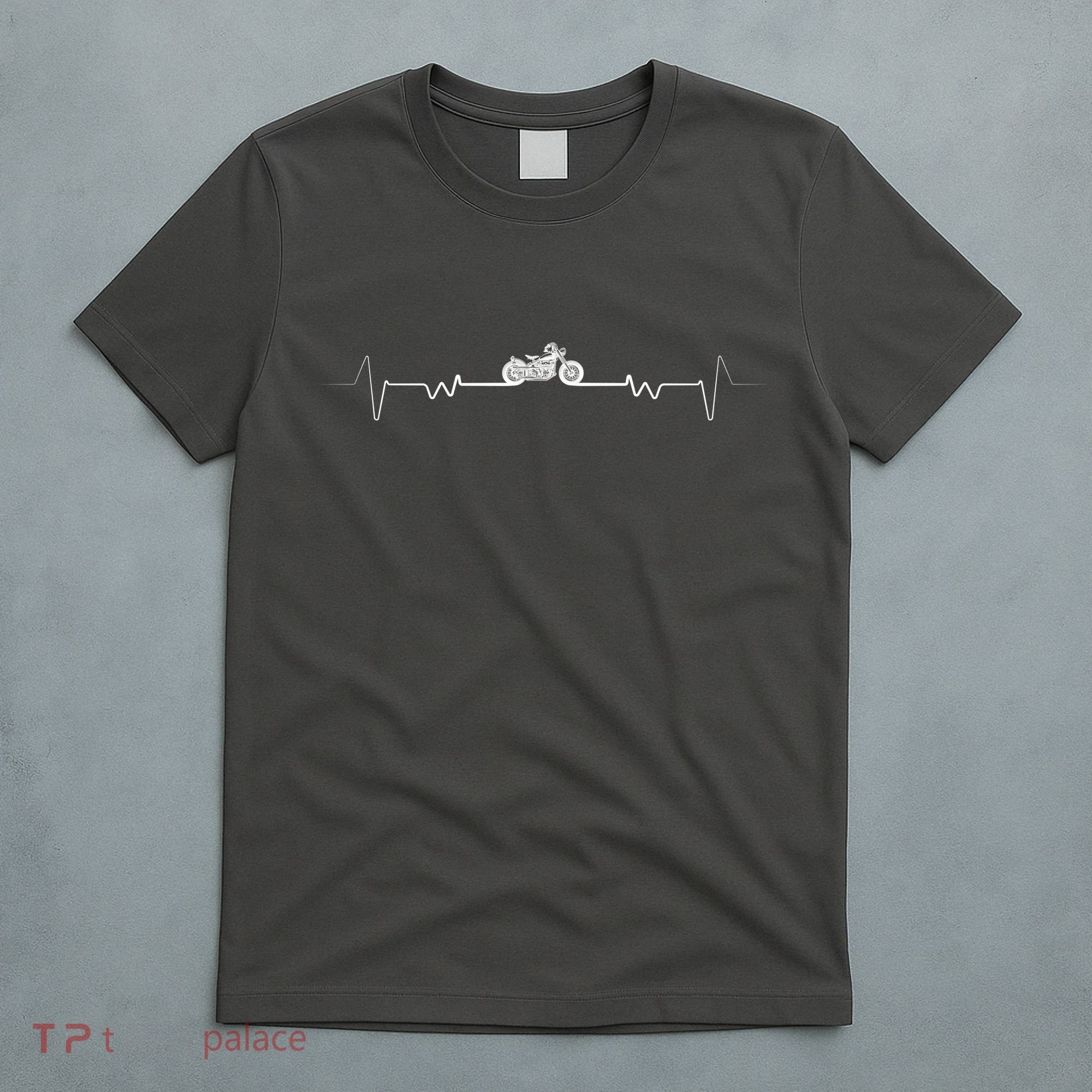 Motorcycle Heartbeat Pulse Biker T-Shirt