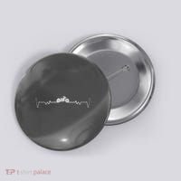 Motorcycle Heartbeat Pulse Biker Button thumb 0