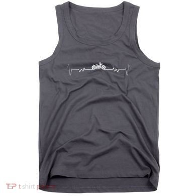 Motorcycle Heartbeat Pulse Biker Tank Top