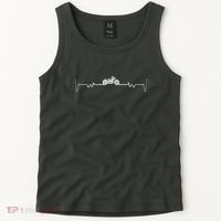 Motorcycle Heartbeat Pulse Biker Tank Top thumb 2