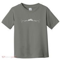 Motorcycle Heartbeat Pulse Biker Toddler T-Shirt thumb 0