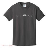 Motorcycle Heartbeat Pulse Biker Kids T-Shirt thumb 0