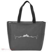 Motorcycle Heartbeat Pulse Biker Tote Bag thumb 0