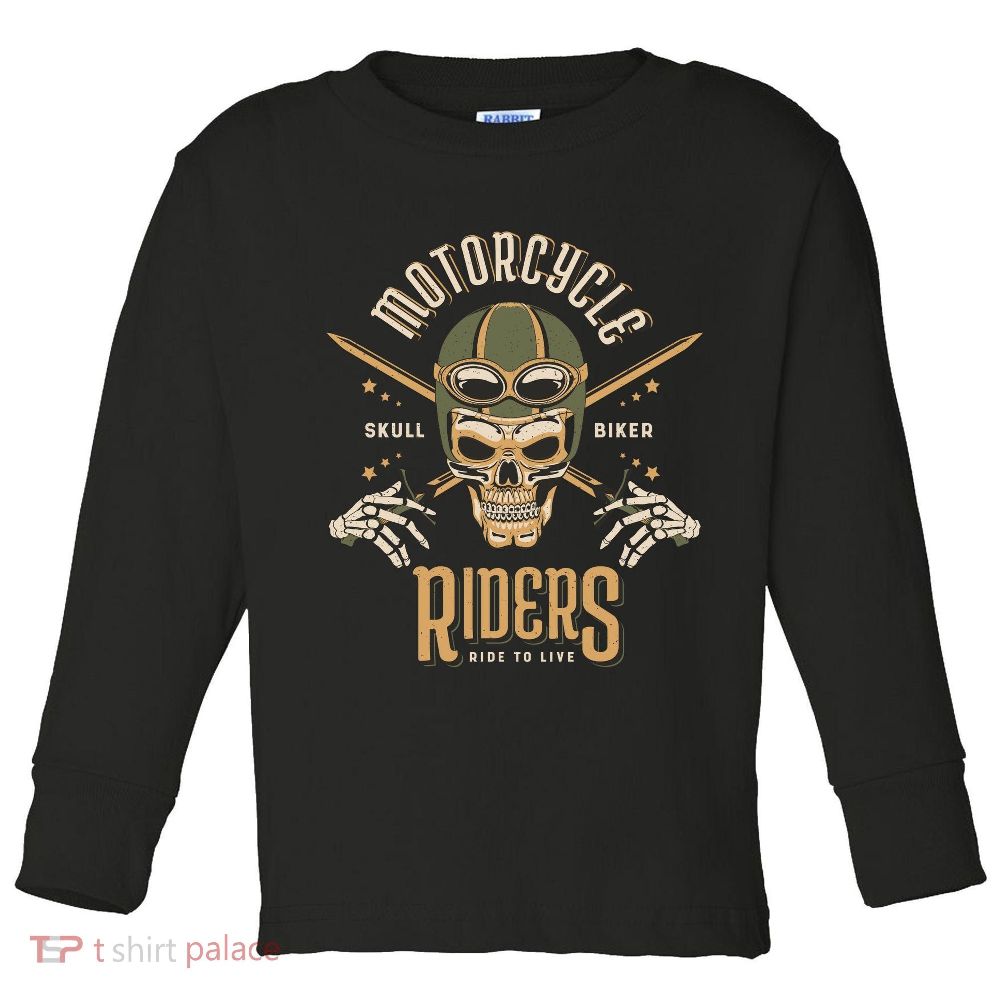 Motorcycle Riders Toddler Long Sleeve Shirt