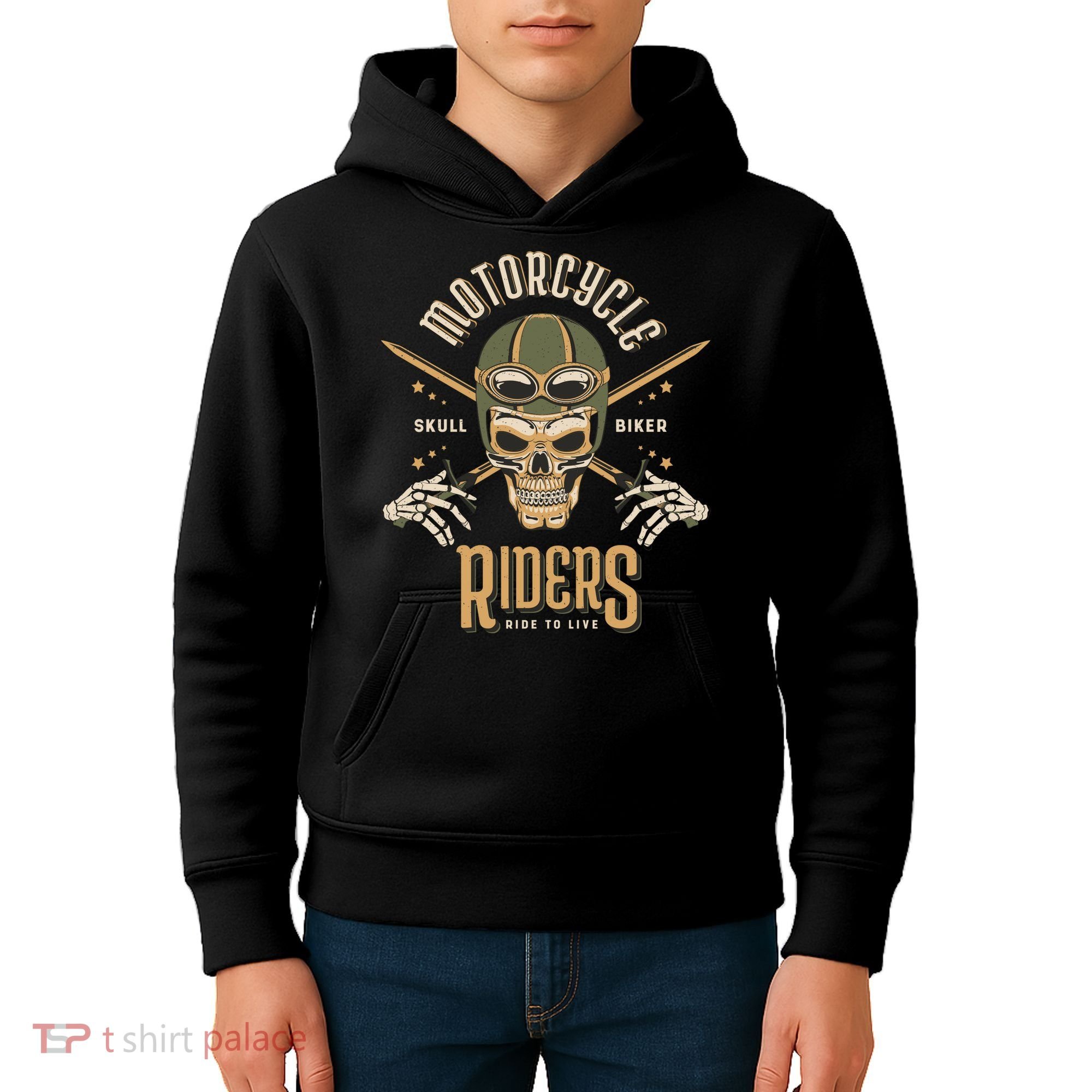 Motorcycle Riders Kids Hoodie