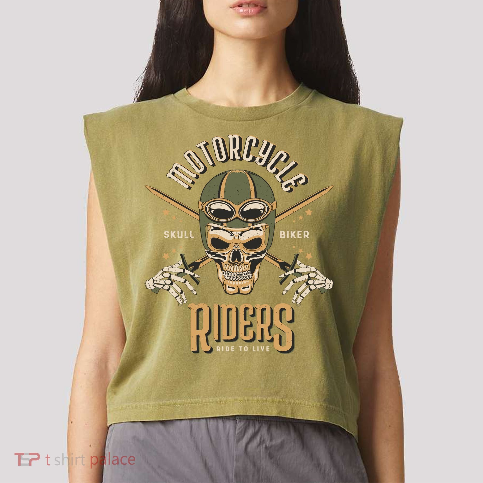 Motorcycle Riders Garment-Dyed Women's Muscle Tee