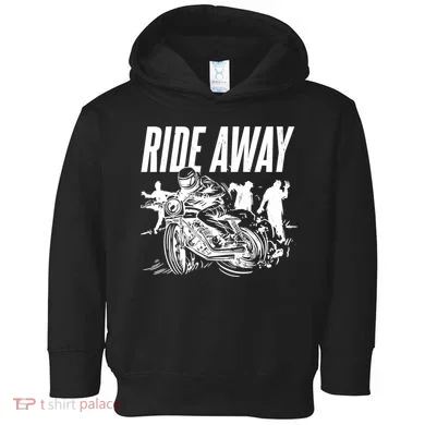 Motorcycle Zombies Ride Away Toddler Hoodie