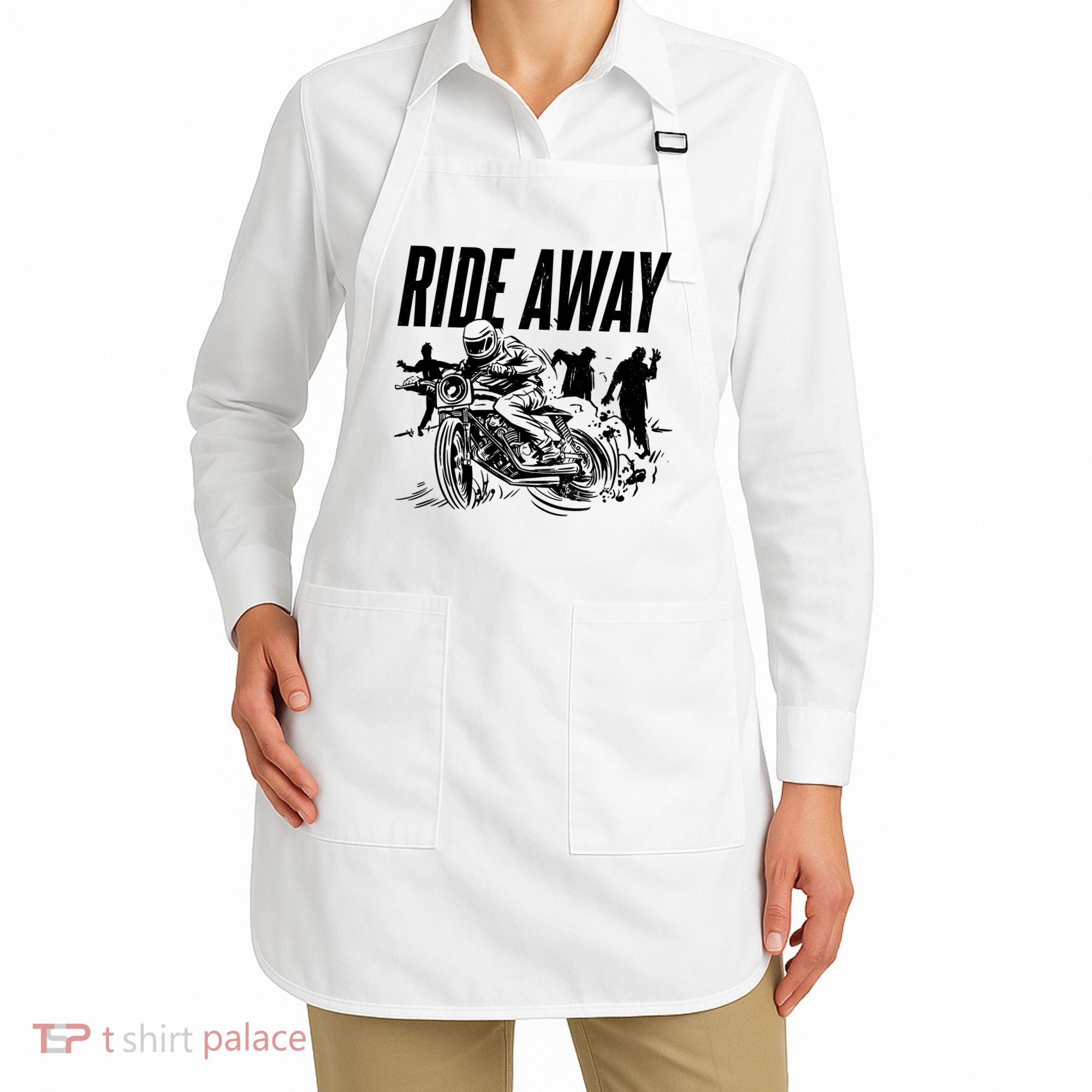 Motorcycle Zombies Ride Away Apron