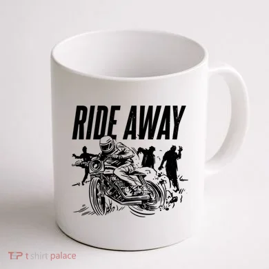 Motorcycle Zombies Ride Away Coffee Mug back