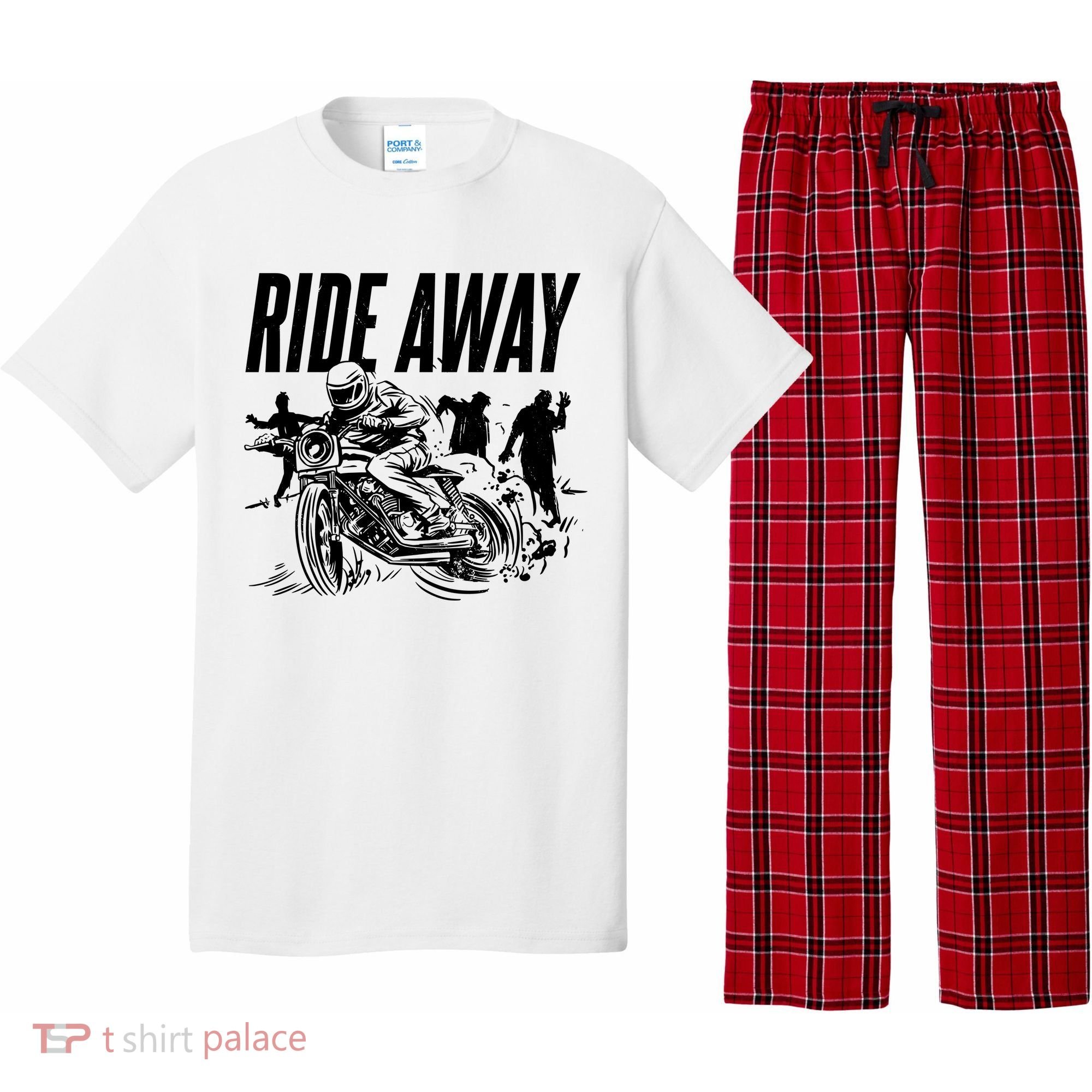 Motorcycle Zombies Ride Away Pajama Set