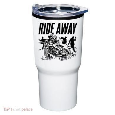 Motorcycle Zombies Ride Away Tumbler