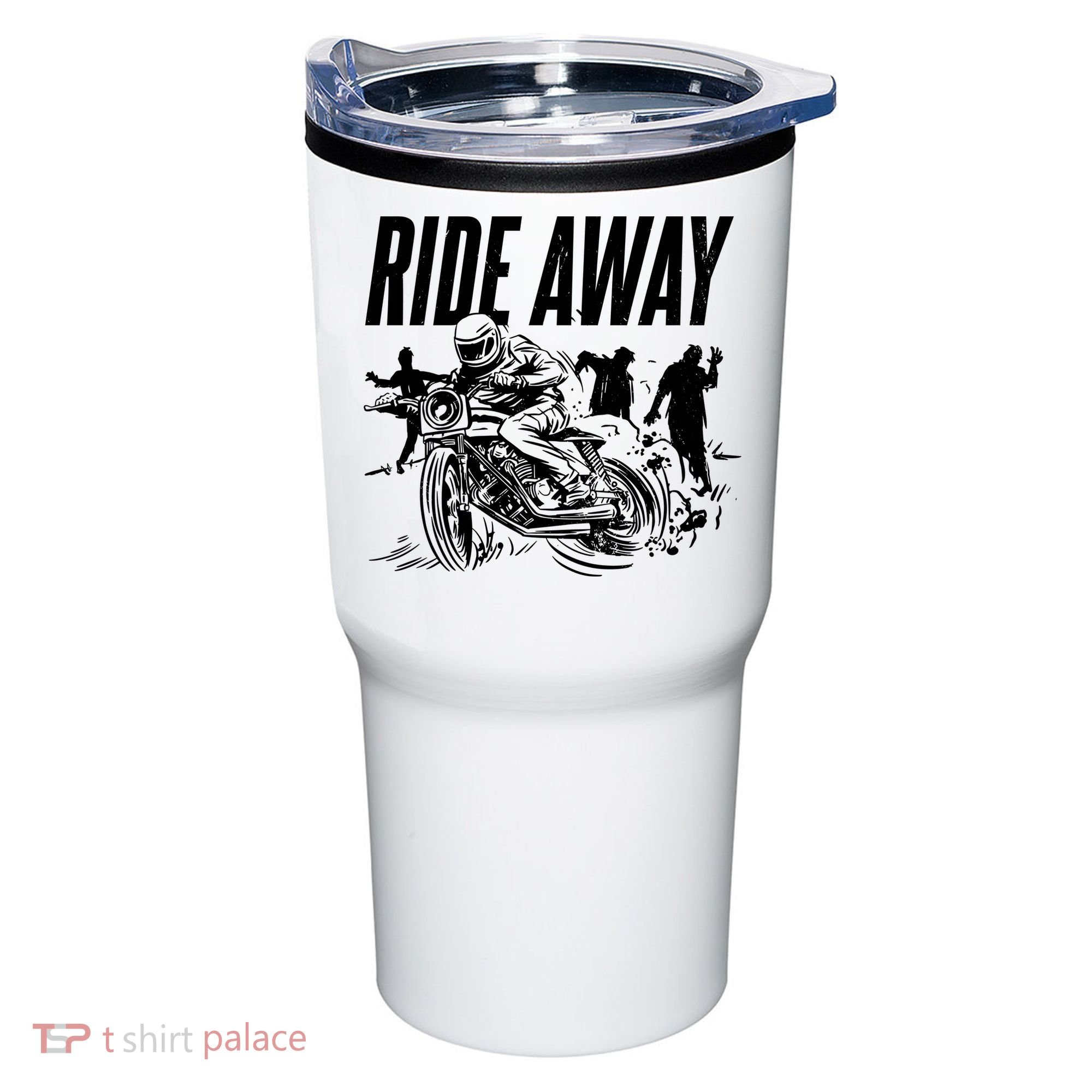 Motorcycle Zombies Ride Away Tumbler