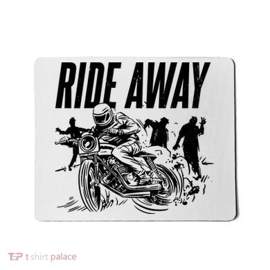 Motorcycle Zombies Ride Away Mousepad