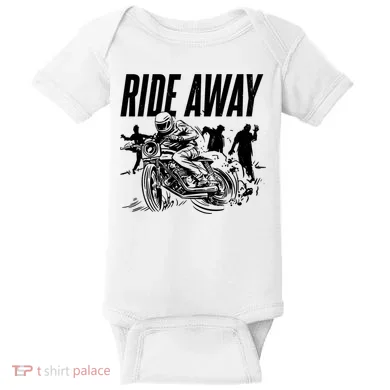 Motorcycle Zombies Ride Away Baby Bodysuit