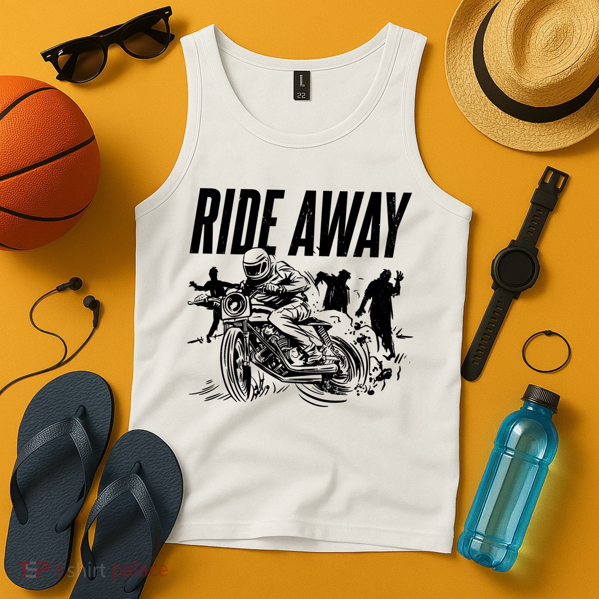 Motorcycle Zombies Ride Away Tank Top