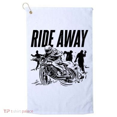 Motorcycle Zombies Ride Away Golf Towel