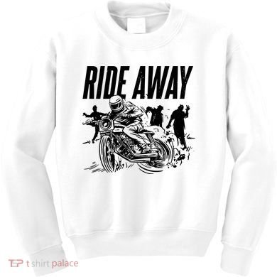Motorcycle Zombies Ride Away Kids Sweatshirt