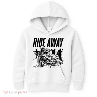 Motorcycle Zombies Ride Away Kids Hoodie