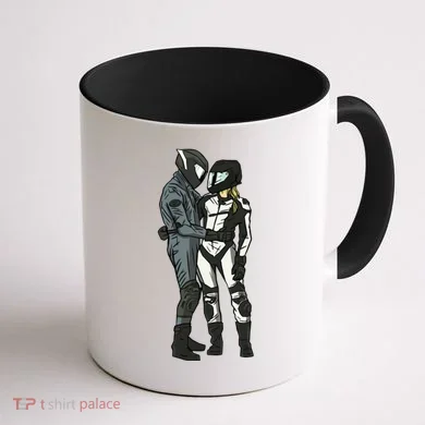 Motorcyclist Couple Coffee Mug back