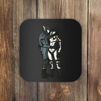 Motorcyclist Couple Coaster thumb 0