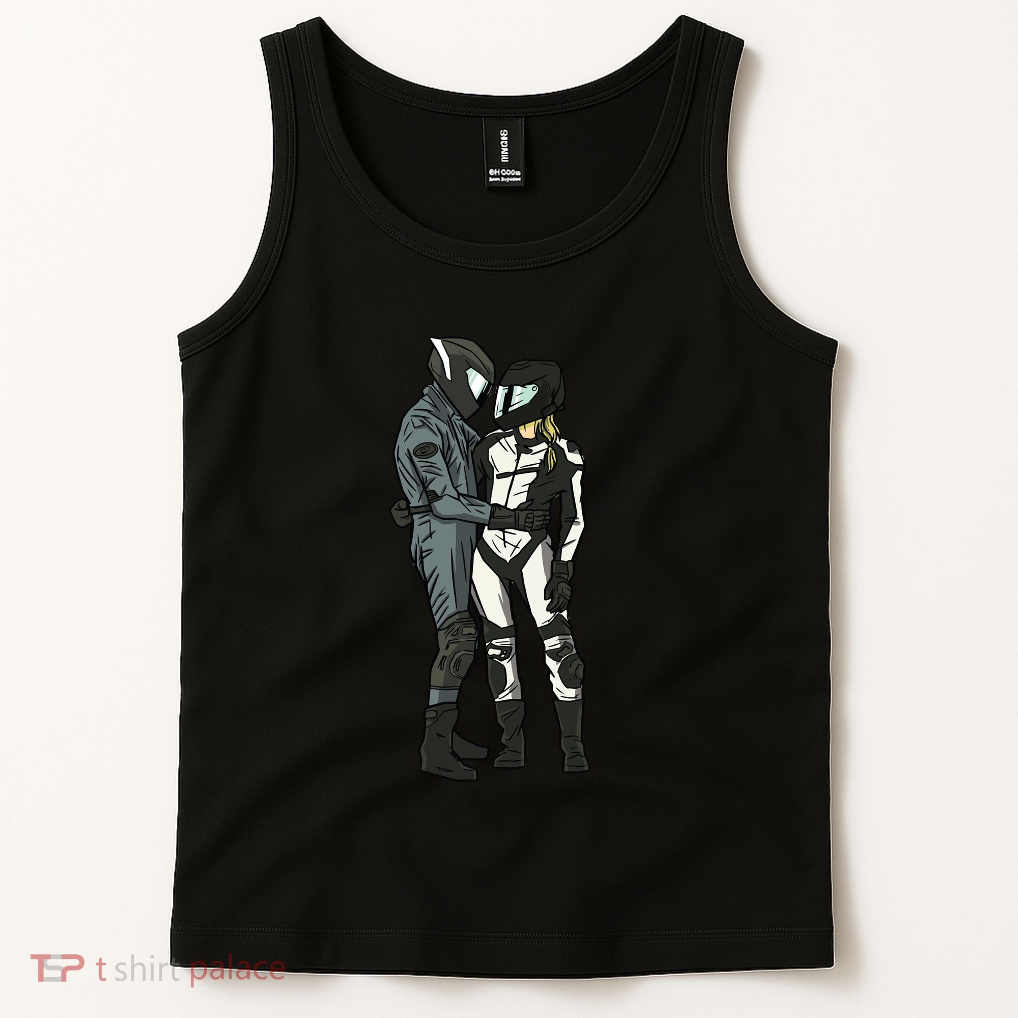 Motorcyclist Couple Tank Top