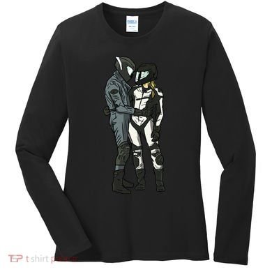 Motorcyclist Couple Women's Long Sleeve Shirt