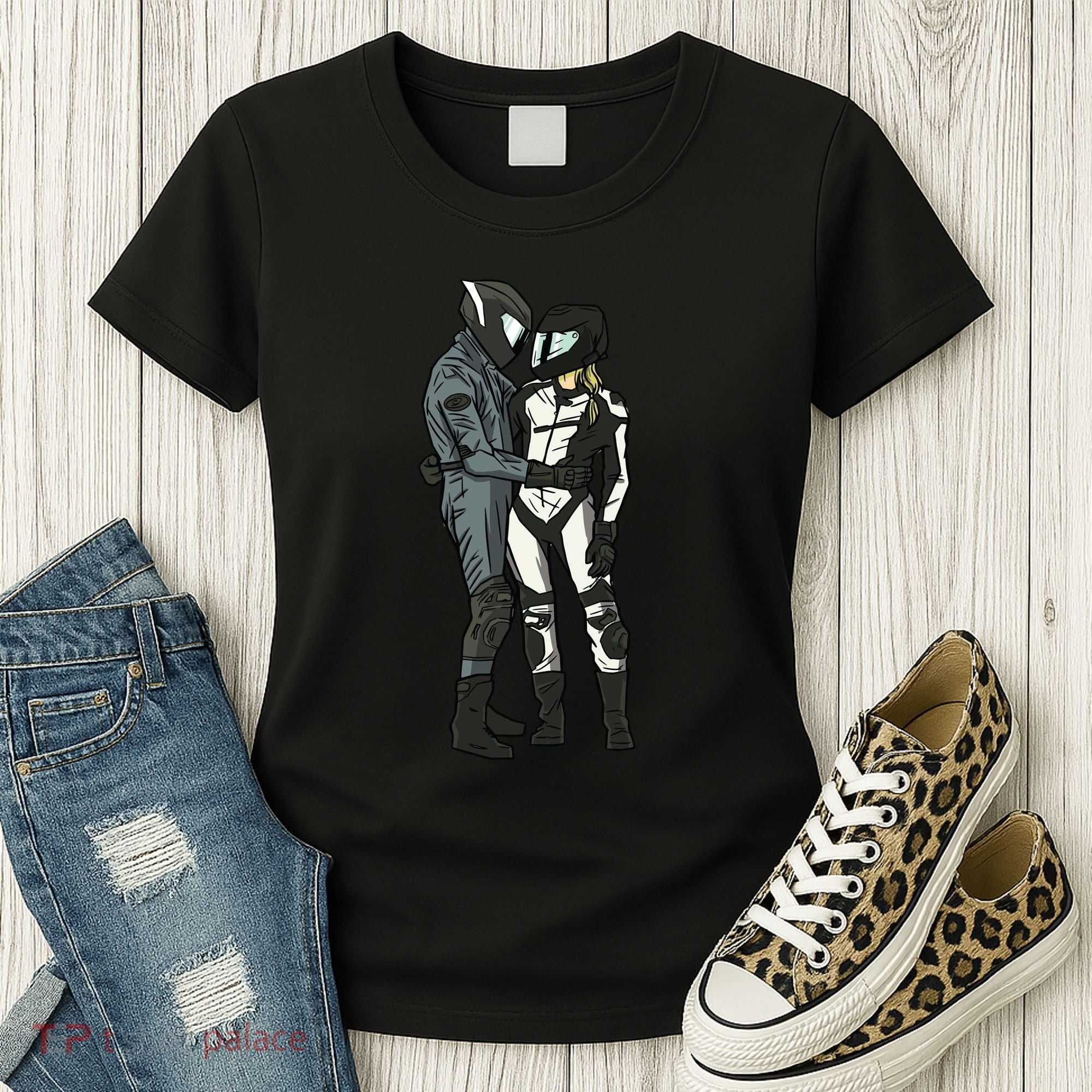 Motorcyclist Couple Women's T-Shirt