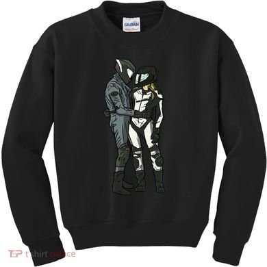 Motorcyclist Couple Kids Sweatshirt