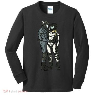 Motorcyclist Couple Kids Long Sleeve Shirt