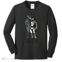 Motorcyclist Couple Kids Long Sleeve Shirt thumb 0