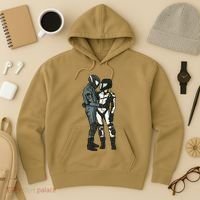 Motorcyclist Couple Hoodie thumb 3