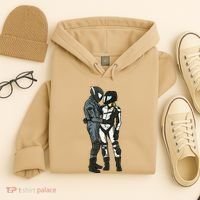 Motorcyclist Couple Hoodie thumb 4