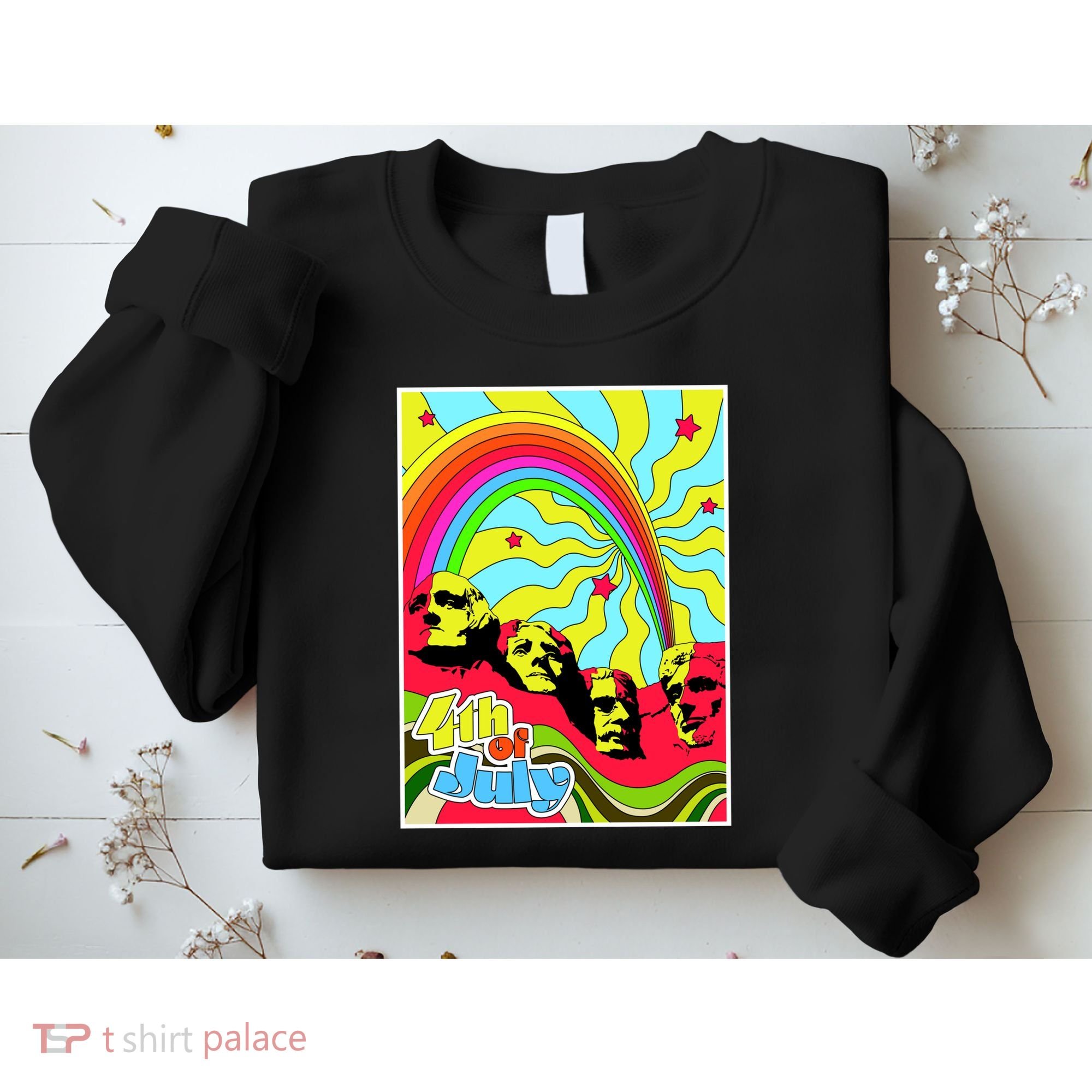 Mount Rushmore 4th of July Abstract Sweatshirt