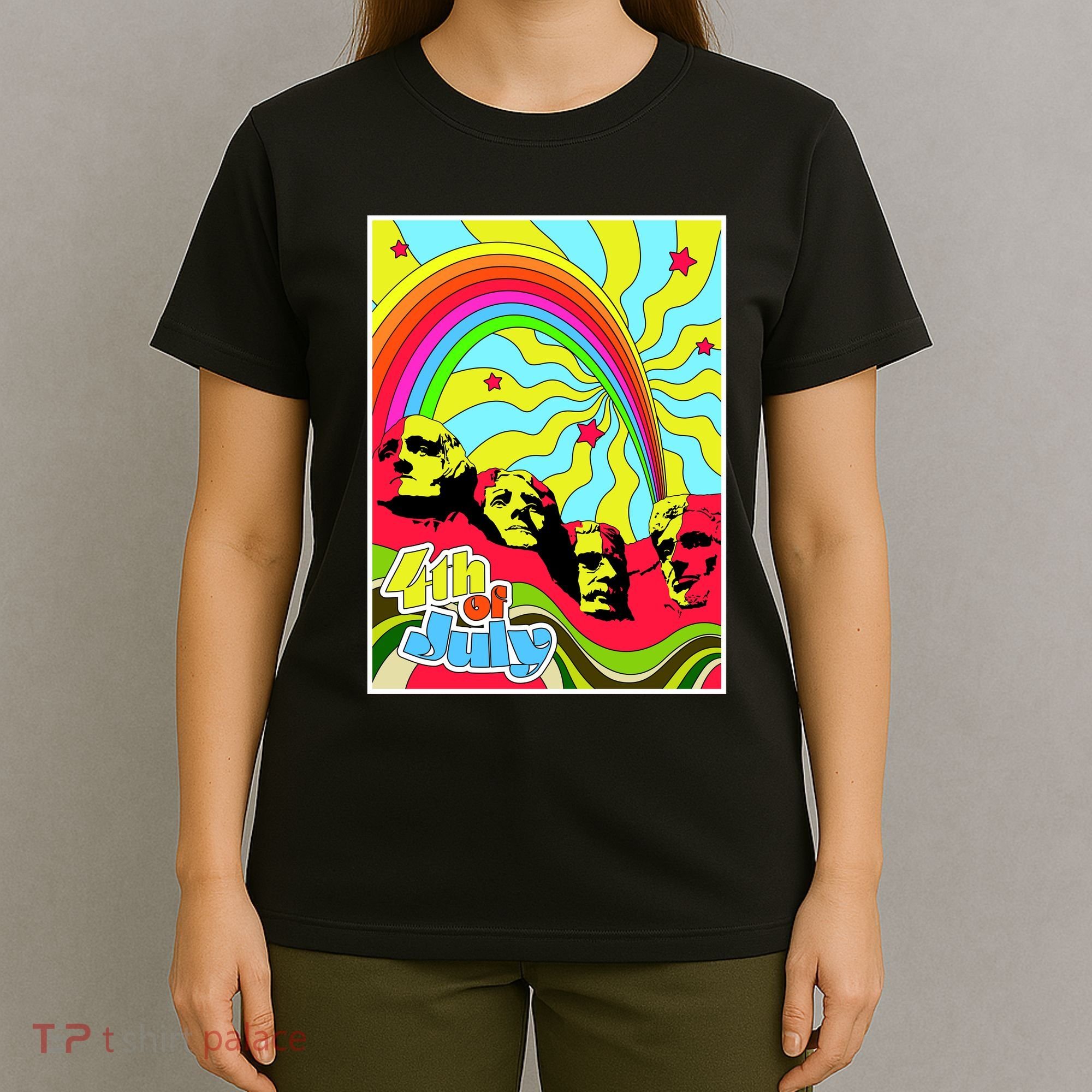 Mount Rushmore 4th of July Abstract T-Shirt
