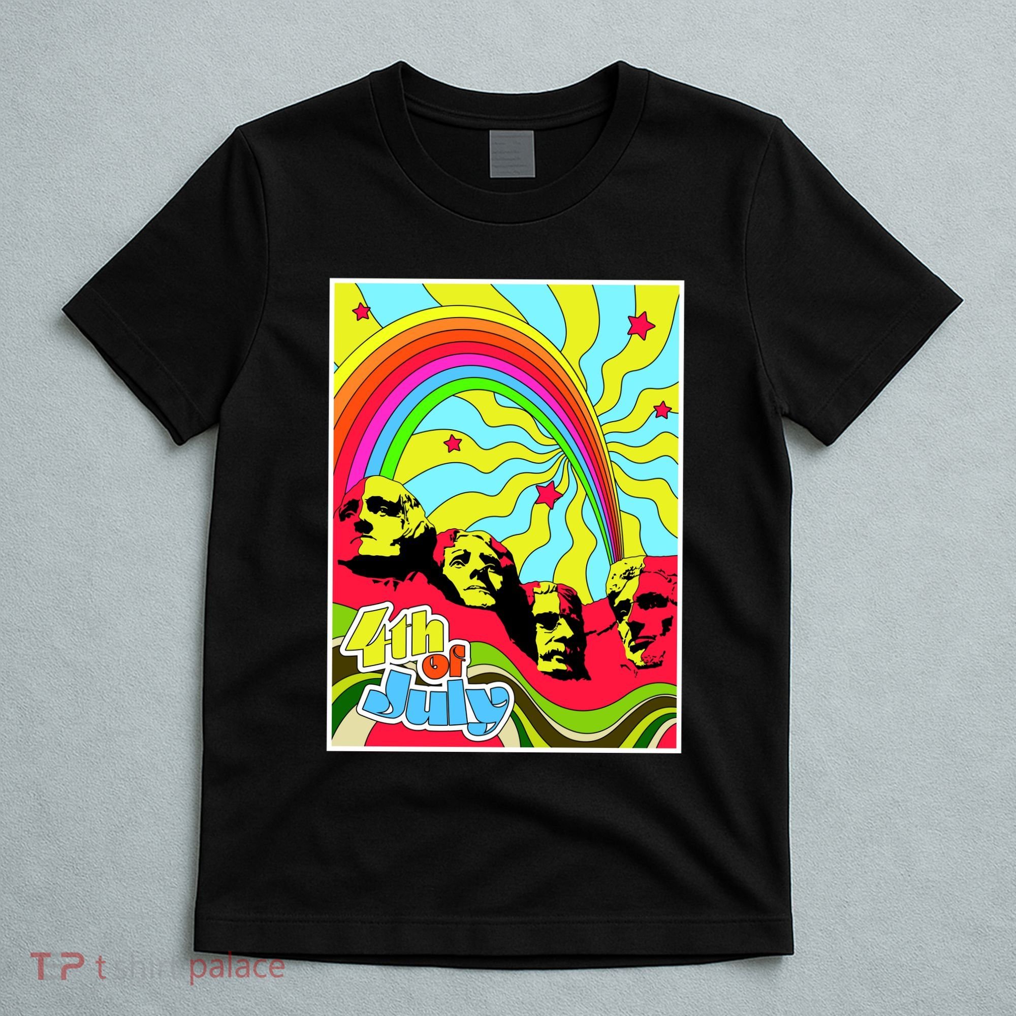 Mount Rushmore 4th of July Abstract T-Shirt
