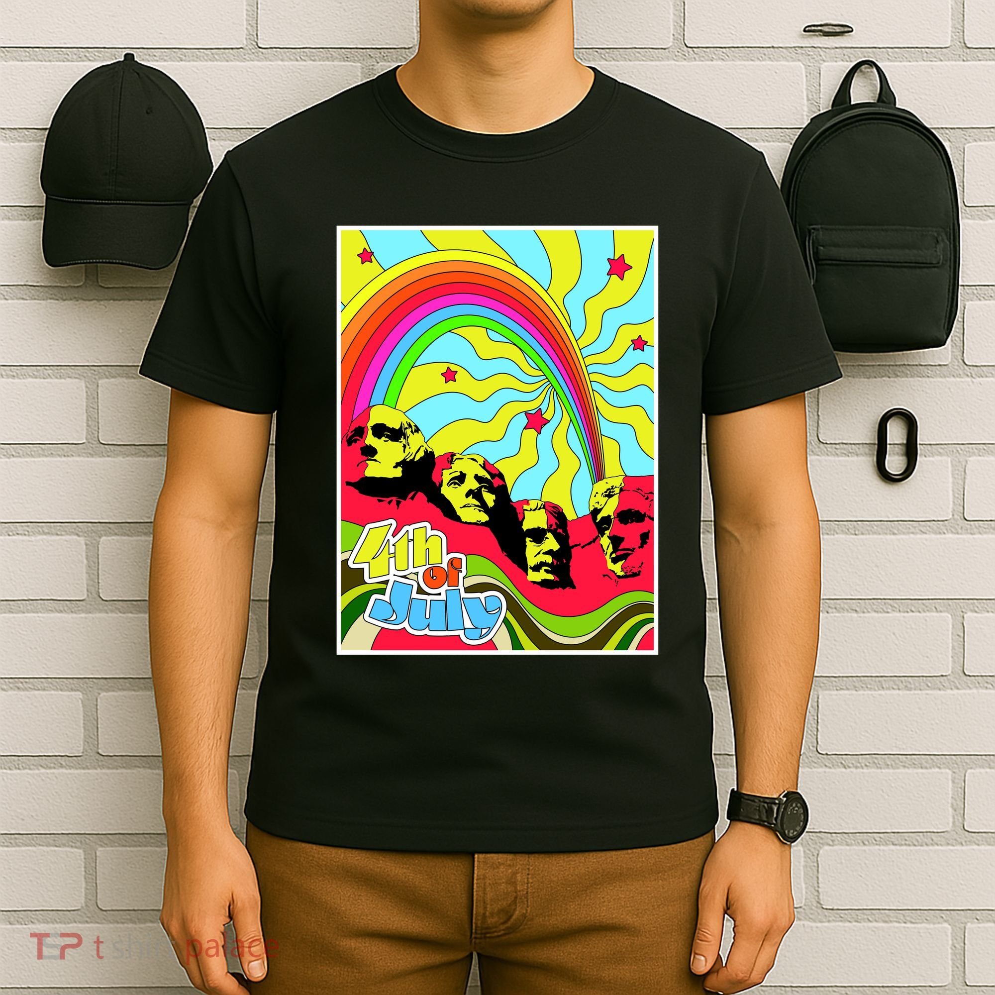 Mount Rushmore 4th of July Abstract T-Shirt