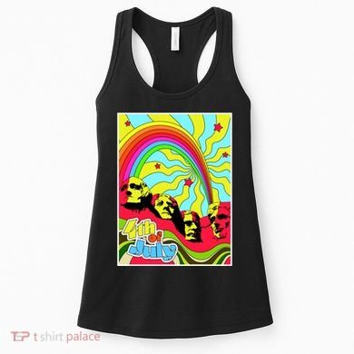 Mount Rushmore 4th of July Abstract Women's Tank Top