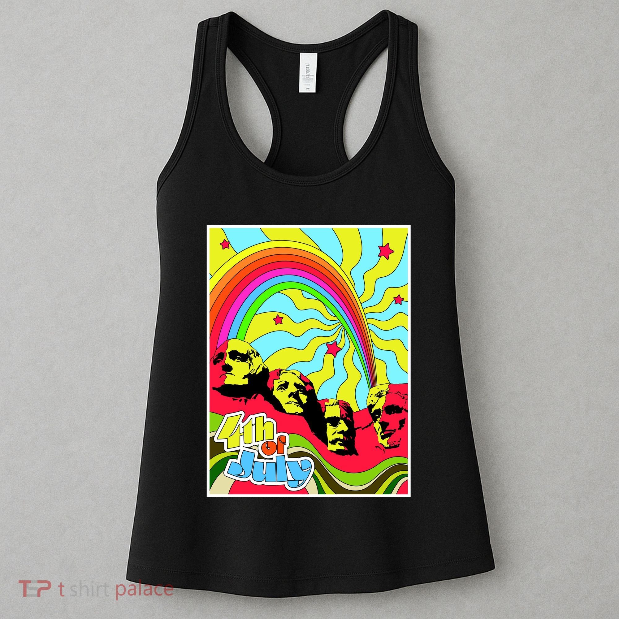Mount Rushmore 4th of July Abstract Women's Tank Top