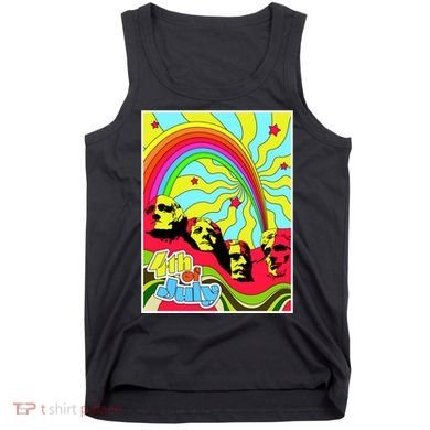Mount Rushmore 4th of July Abstract Tank Top
