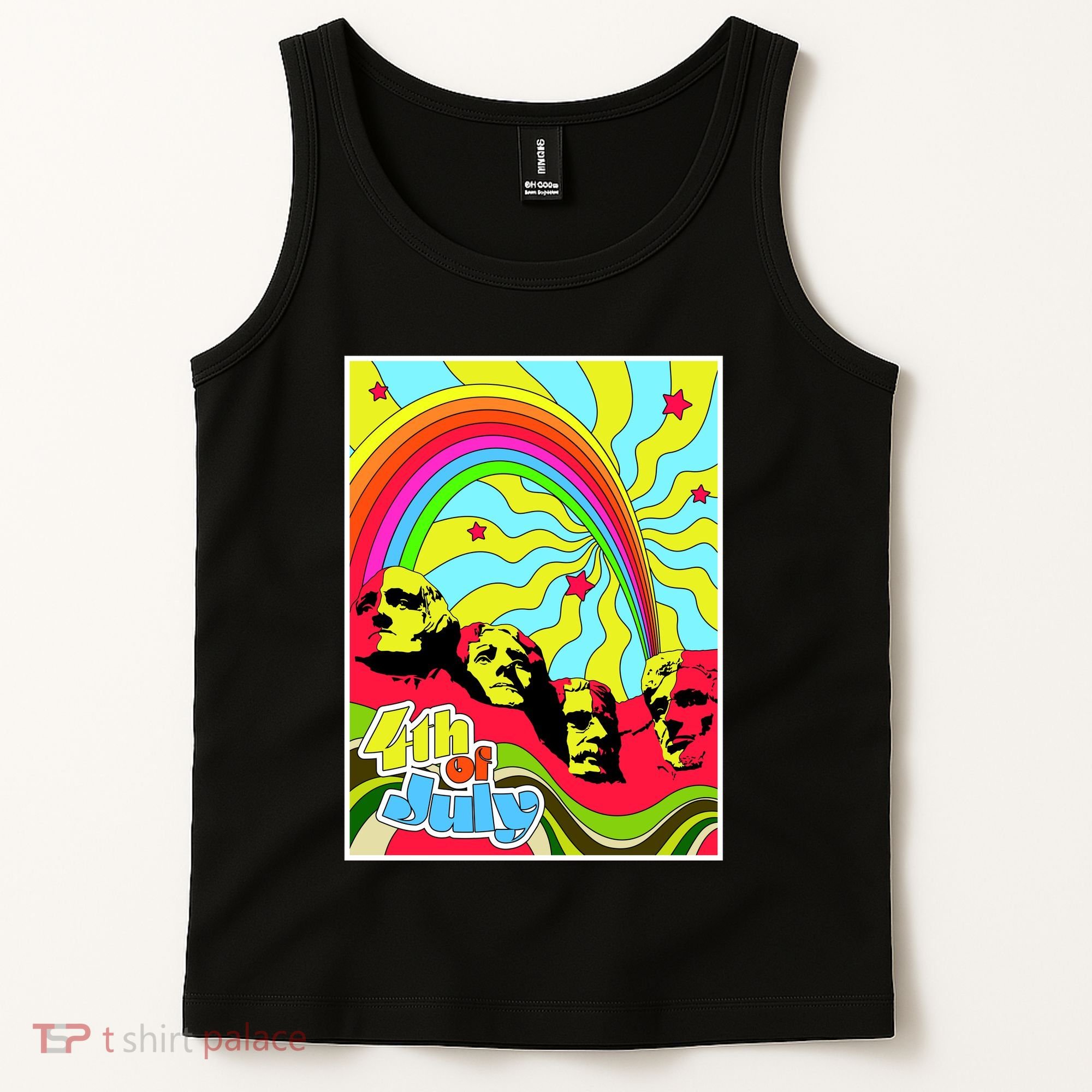 Mount Rushmore 4th of July Abstract Tank Top