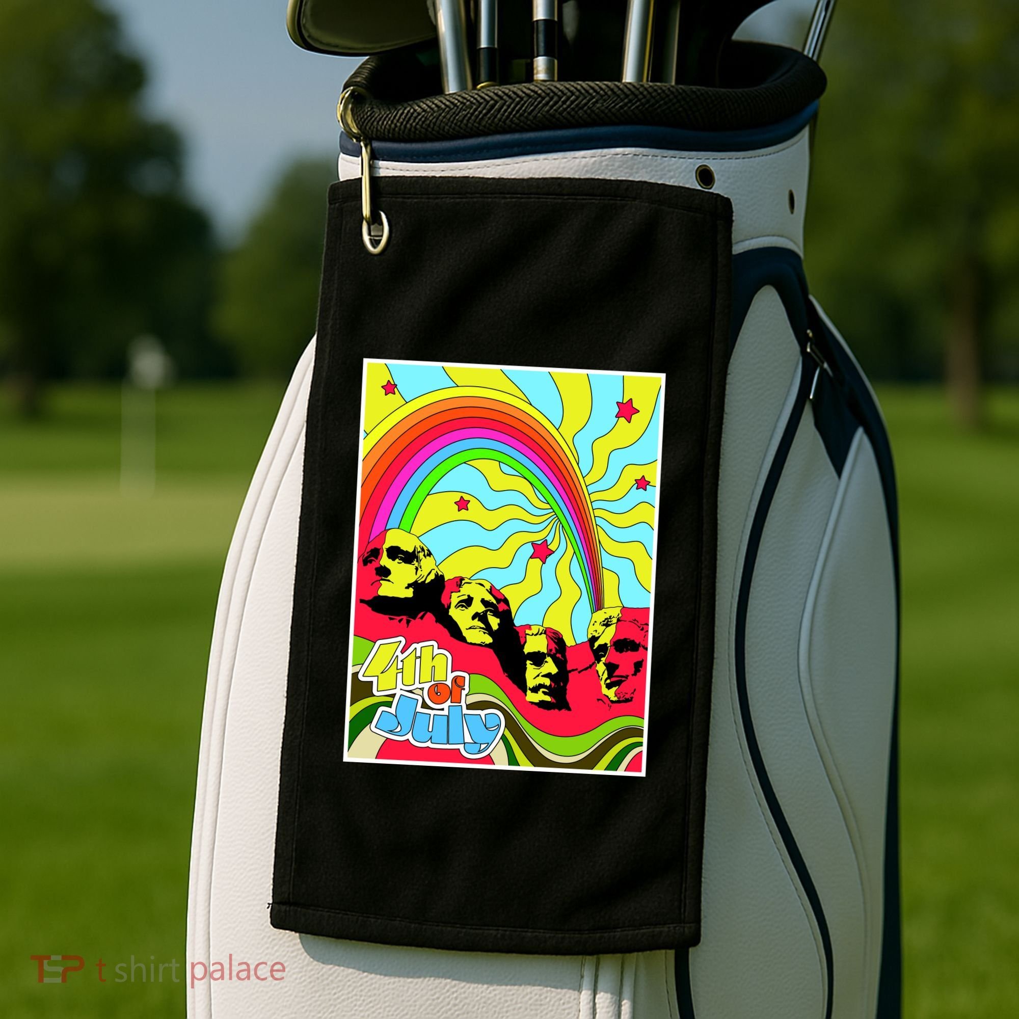 Mount Rushmore 4th of July Abstract Golf Towel