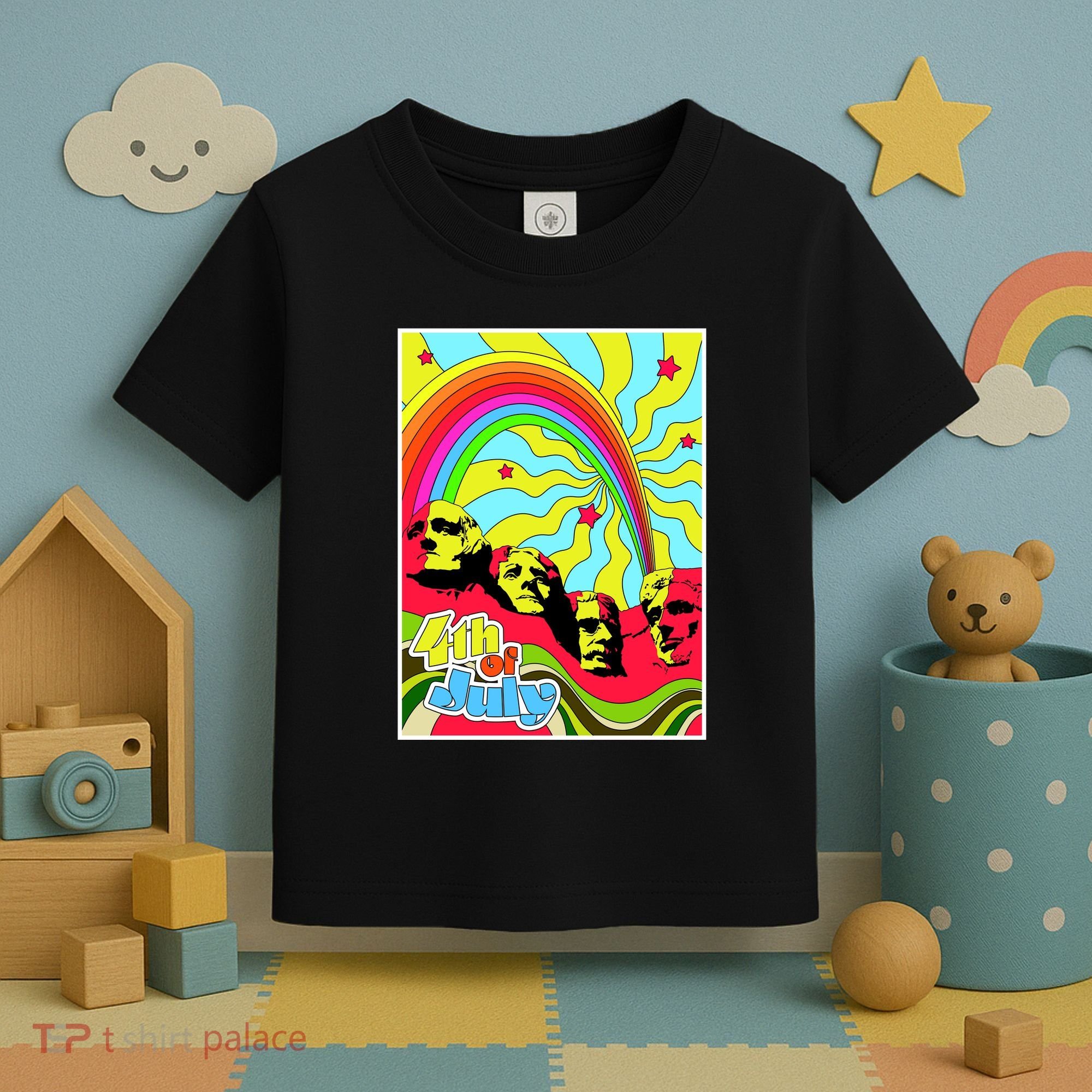 Mount Rushmore 4th of July Abstract Toddler T-Shirt
