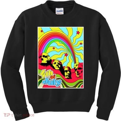 Mount Rushmore 4th of July Abstract Kids Sweatshirt