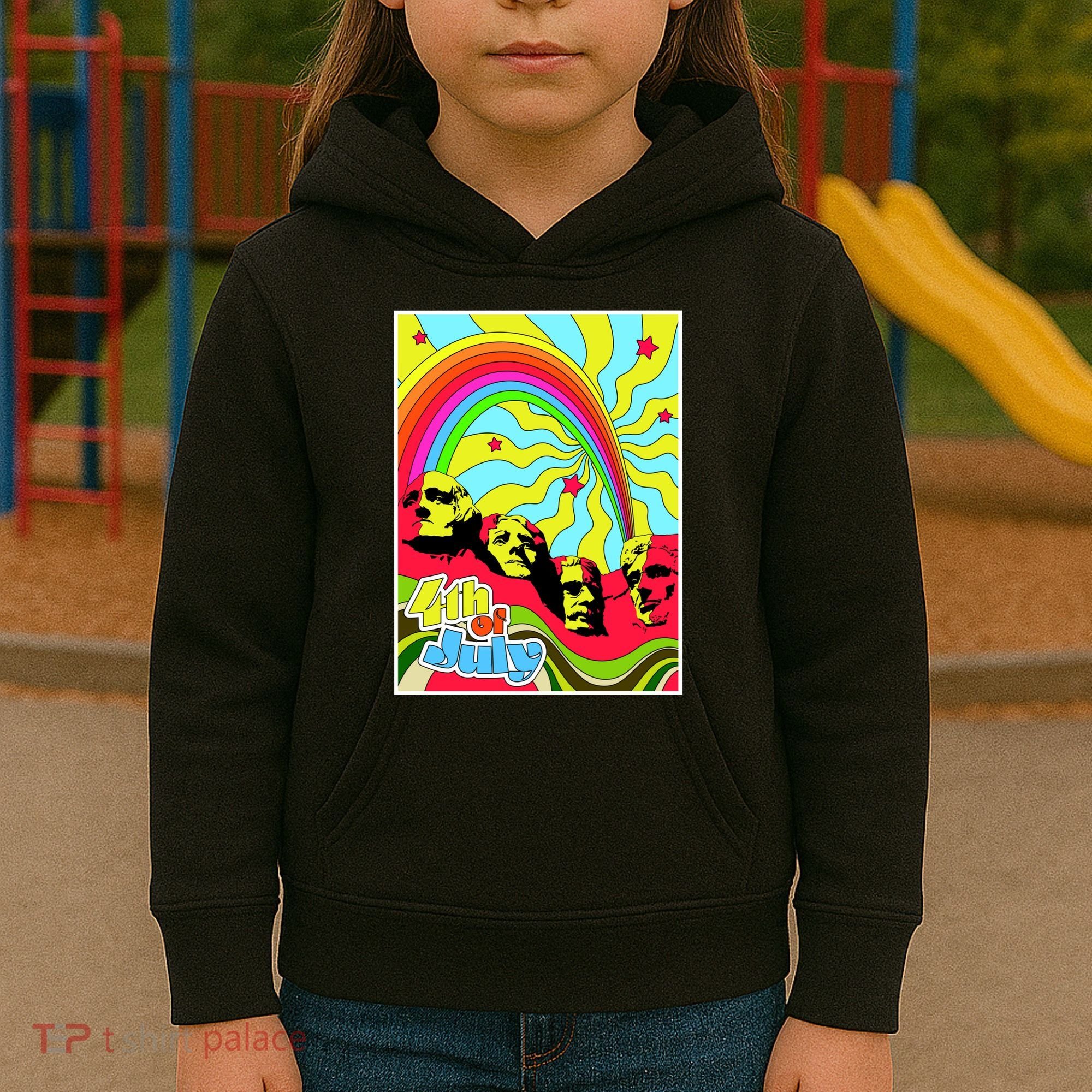 Mount Rushmore 4th of July Abstract Kids Hoodie