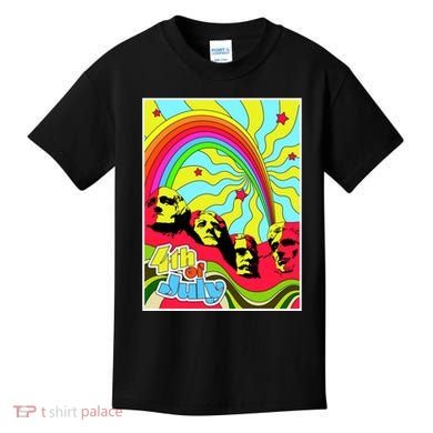 Mount Rushmore 4th of July Abstract Kids T-Shirt