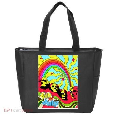 Mount Rushmore 4th of July Abstract Tote Bag