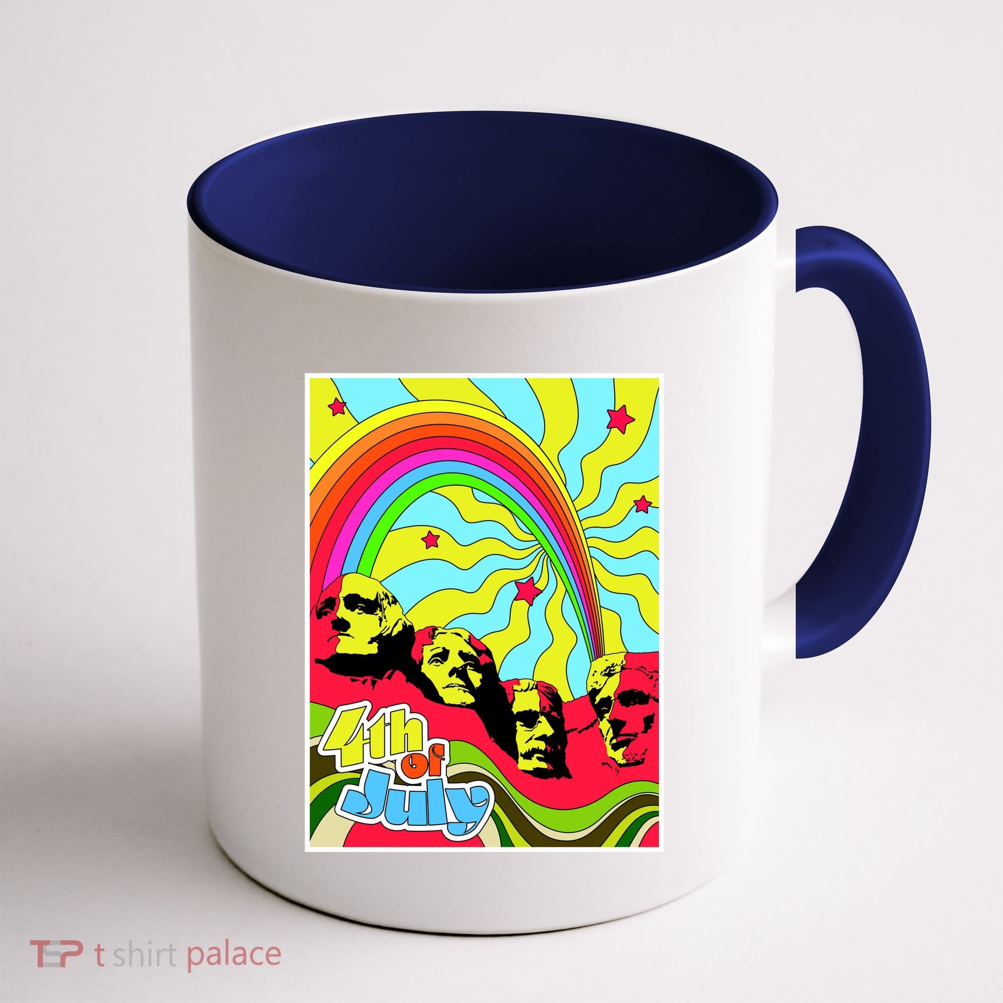 Mount Rushmore 4th of July Abstract Coffee Mug